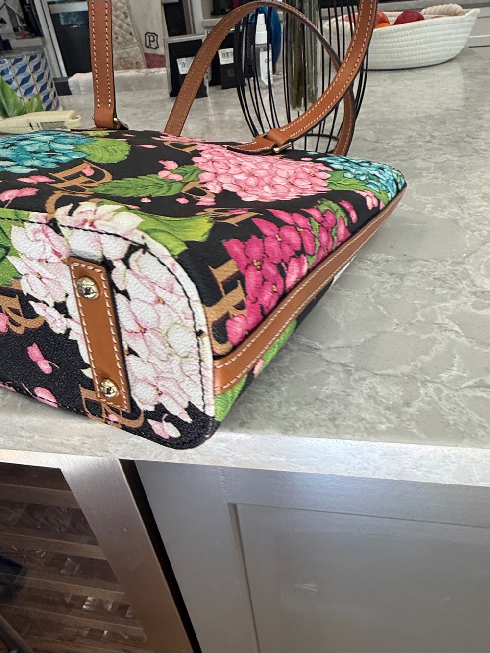 Dooney & Bourke Hydrangea Monogram Miller Shopper Tote - Picture 4 of 7